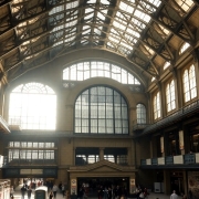 Euston Station undergoing major renovation and upgrade works.
