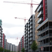 New homes being built in Dalmarnock, Glasgow.