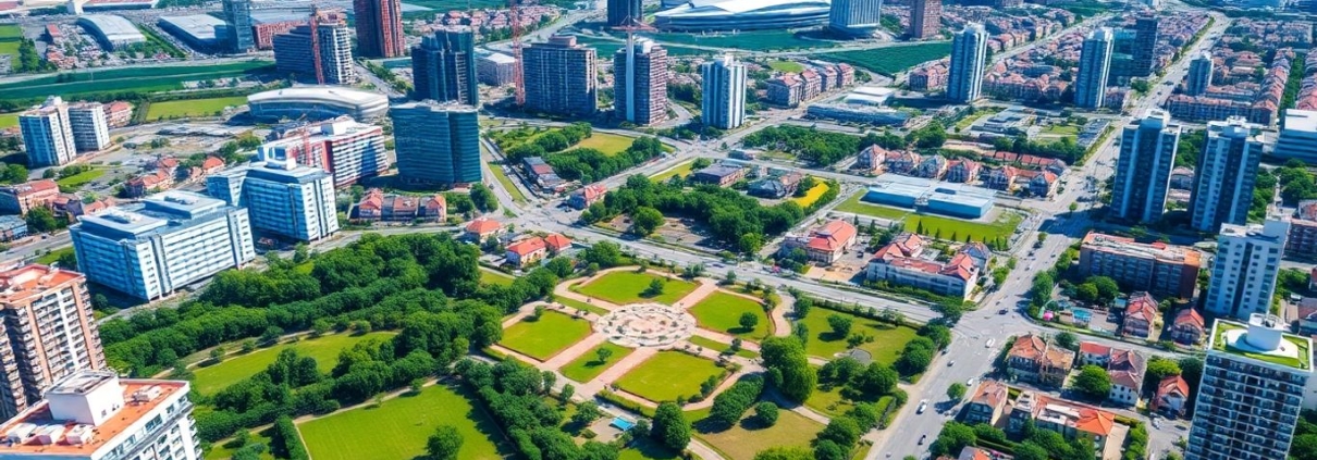 Greater Manchester skyline with new homes and businesses.