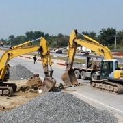 Construction of the A47 dual carriageway in Norfolk.