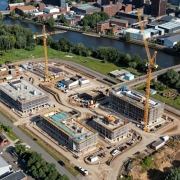 Pomona Island development with new homes and public access.