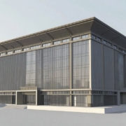 Chinese embassy building in London with security concerns.