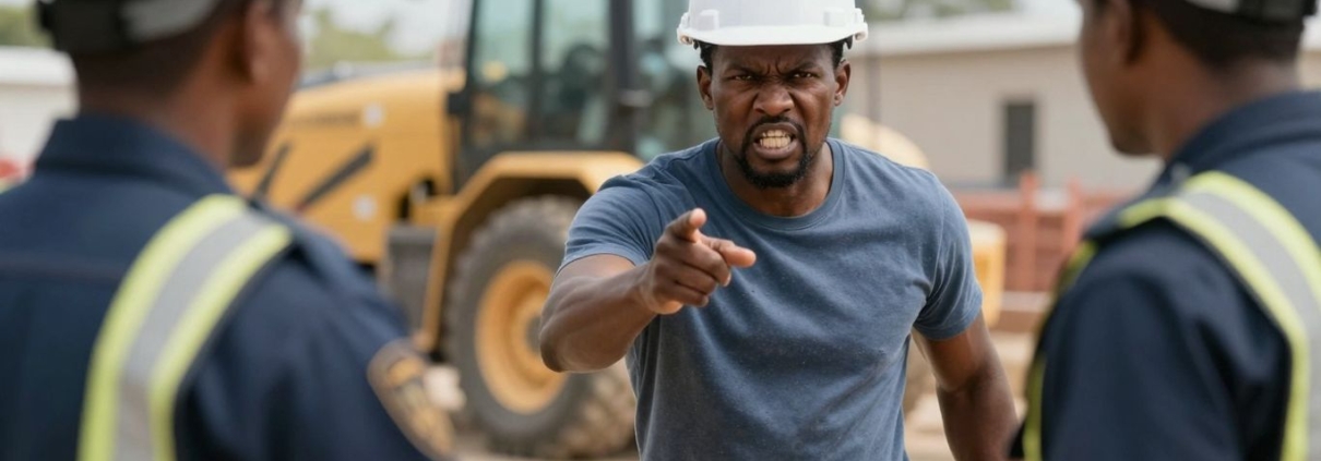 Builder threatens inspectors, claims to be James Bond.