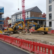 Queen's Parade regeneration project with construction and scaffolding.