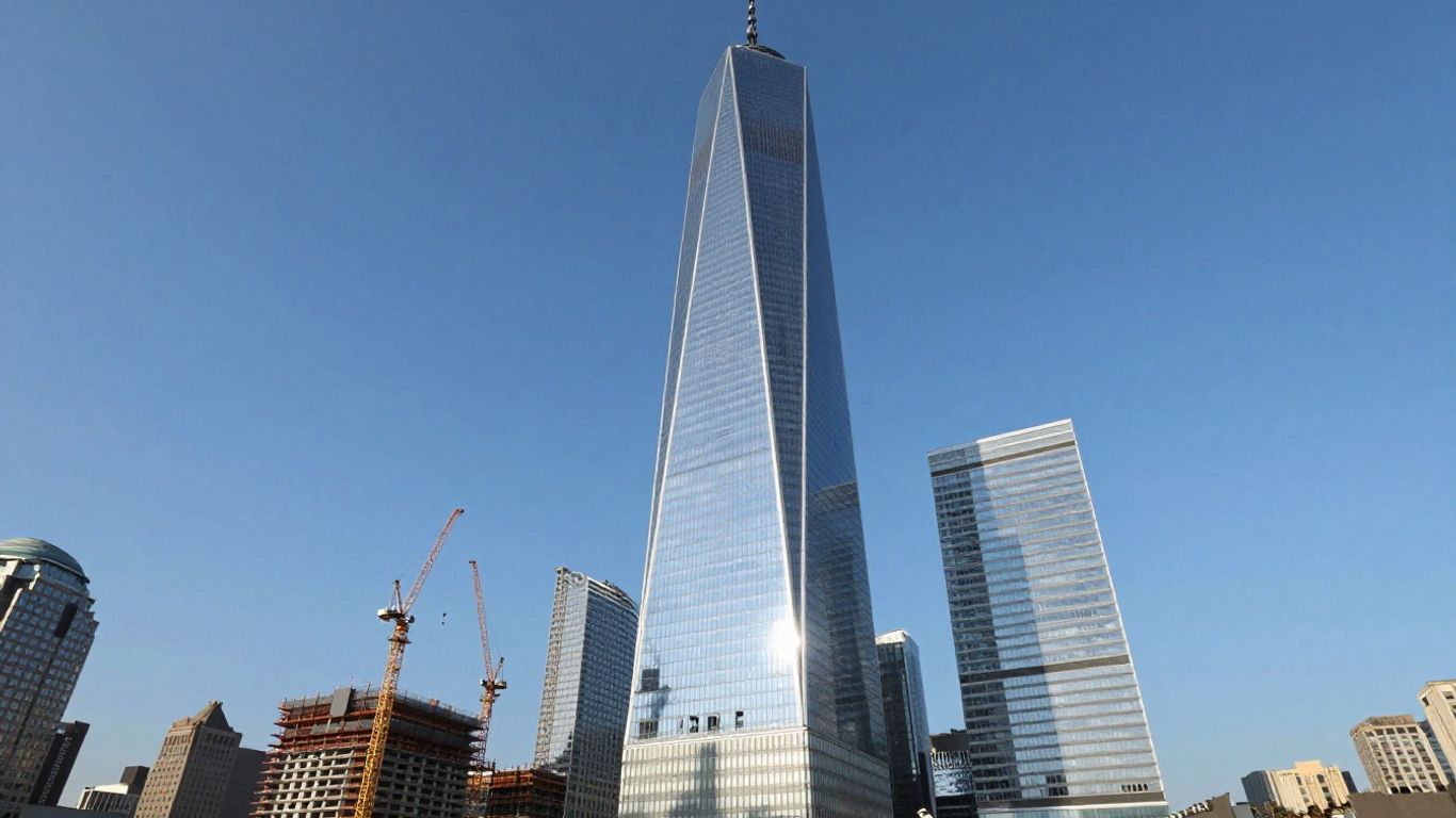 Bristol's tallest tower under construction against a blue sky.