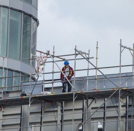 CCTV records scaffolder falling through skylight on roof